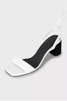 Black and White Tie Sandals