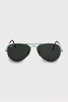 Сонцезахисні окуляри зі сріблястою оправою Aviator