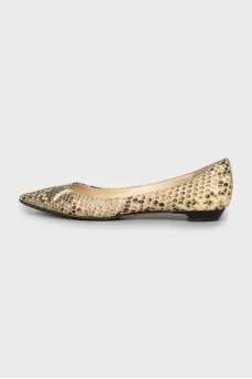 Animal print ballet flats