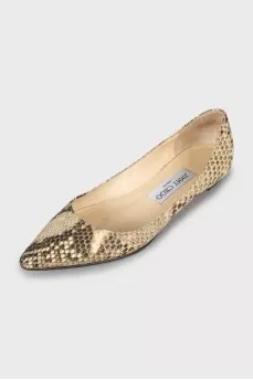 Animal print ballet flats