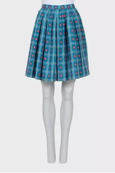 Pleated skirt decorated with embroidery