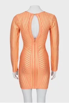 Gold striped dress with tag