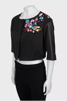Cropped jacket with decor