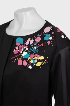 Cropped jacket with decor