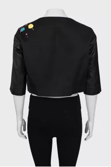 Cropped jacket with decor