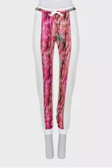 Animal print track pants