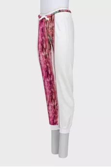 Animal print track pants