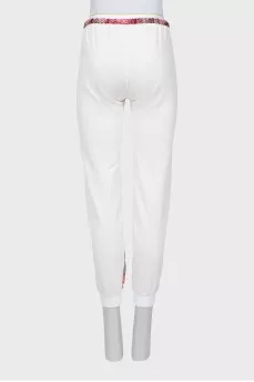 Animal print track pants