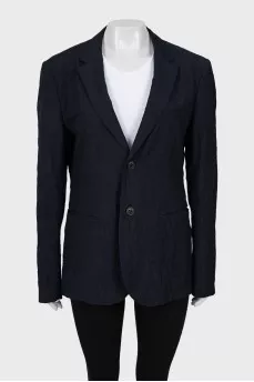 Fitted wool jacket