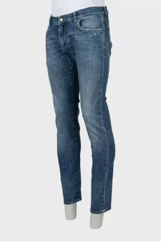 Чоловічі джинси slim fit з потертостями