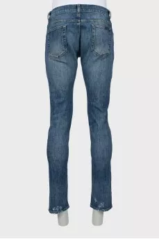 Чоловічі джинси slim fit з потертостями