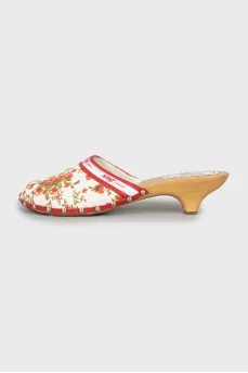 Floral Print Clogs