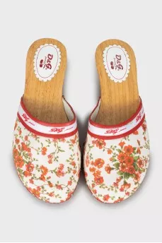 Floral Print Clogs