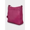 Purple leather crossbody bag