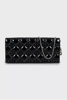 Rectangular patent leather clutch