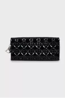 Rectangular patent leather clutch