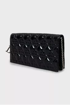 Rectangular patent leather clutch