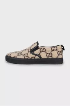 Men's slip-ons in signature print