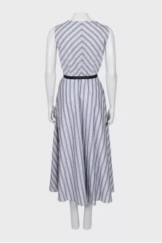 Striped V-neck dress