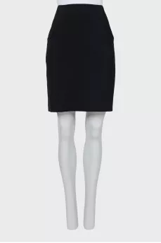 Straight skirt with pockets