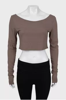 Brown Long Sleeve Top