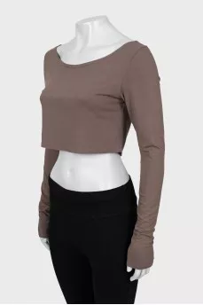 Brown Long Sleeve Top