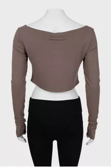 Brown Long Sleeve Top