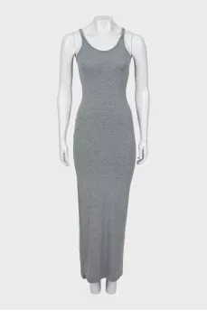 Gray bodycon maxi dress