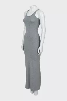 Gray bodycon maxi dress