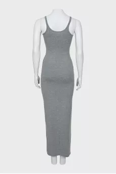 Gray bodycon maxi dress
