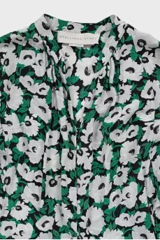 Printed silk jumpsuit