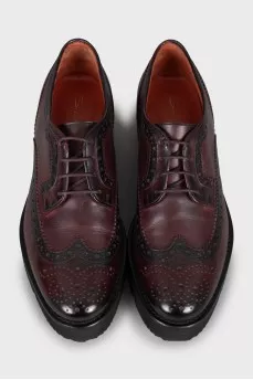 Leather brogues with textured soles