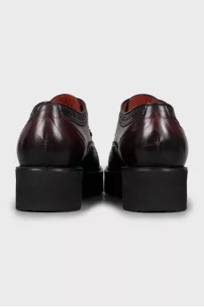 Leather brogues with textured soles