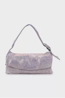 Shoulder bag with rhinestones