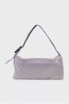 Shoulder bag with rhinestones