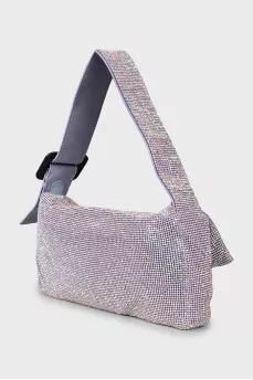 Shoulder bag with rhinestones