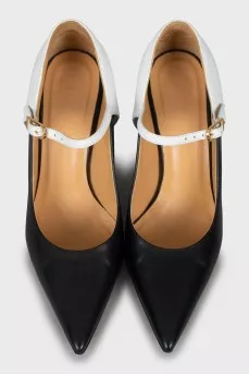 Black and White Sculpted Heels