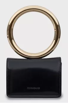 Mini bag with gold handle