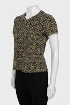 Crop T-shirt in signature print