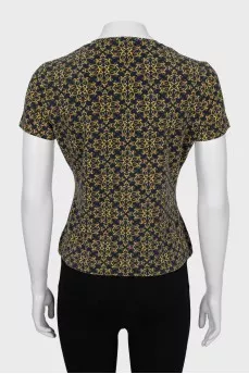 Crop T-shirt in signature print