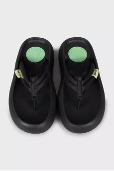 Textile flip-flops with chunky soles