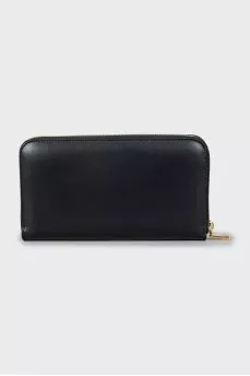 Wallet with embossed logo and tag