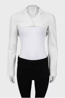 White cropped jacket