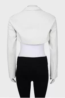 White cropped jacket