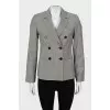 Jacket in double-breasted check print
