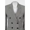 Jacket in double-breasted check print