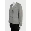 Jacket in double-breasted check print