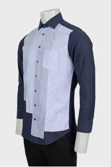 Men's shirt with combined print