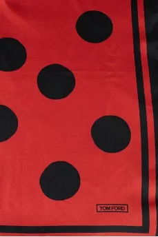 Silk scarf with polka dot print