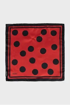 Silk scarf with polka dot print